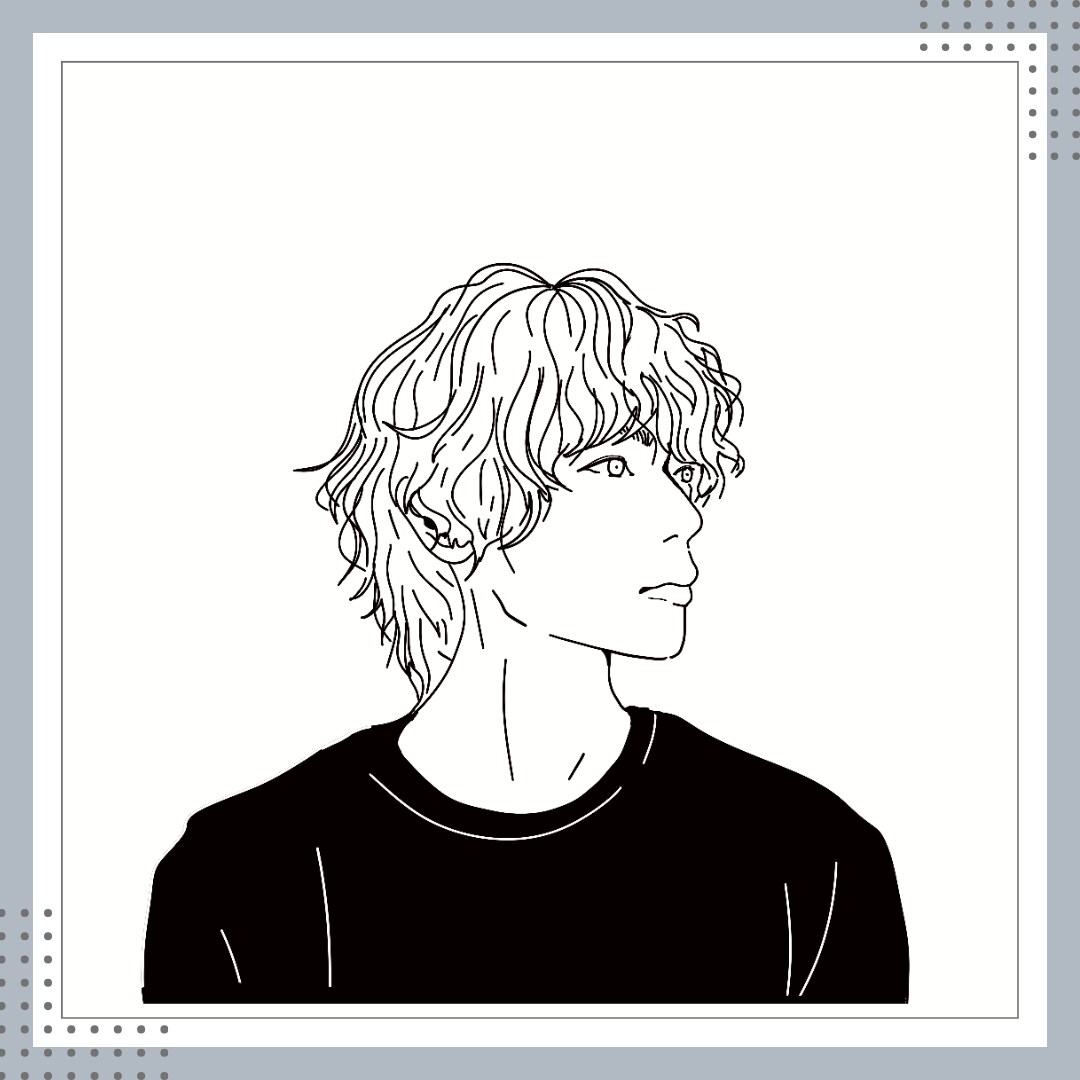 おしゃれ爽やか＊好印象な似顔絵線画アイコン描きます 商用利用OK◎美化&文字入れ無料◎綺麗さ漂う水彩イラスト イメージ9