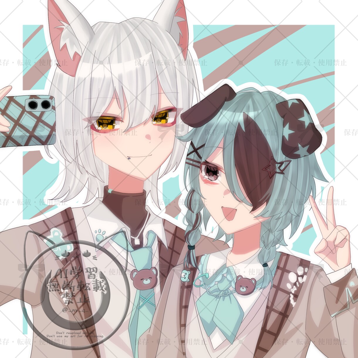 アイコンに使えるかわいいイラストを制作いたします シンプルだけどキラキラしててかわいいお目目が特徴です♡ イメージ3