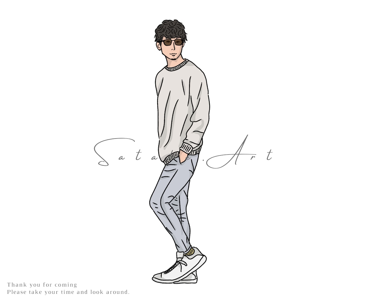 思い出の写真を全身コーデでモデル風イラストにします ビジネス挿絵や待ち受けにもオススメ！思い出といつも一緒に♪ イメージ6