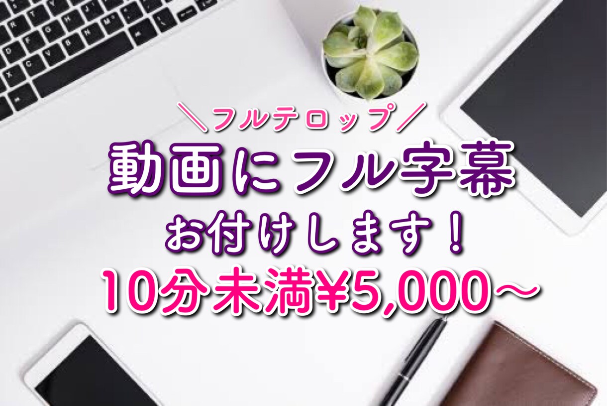動画にフル字幕お付けします ビジネス系・エンタメ系など様々なテイストに対応！ イメージ1