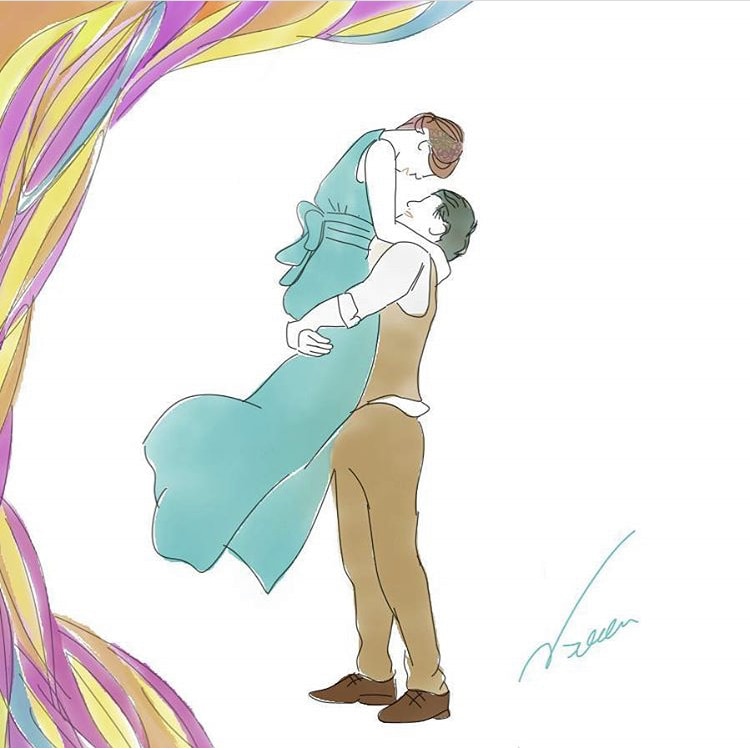 お洒落なニュアンス似顔絵描きます 大切な思い出のシーンを特別なカタチで残しませんか？ イメージ2