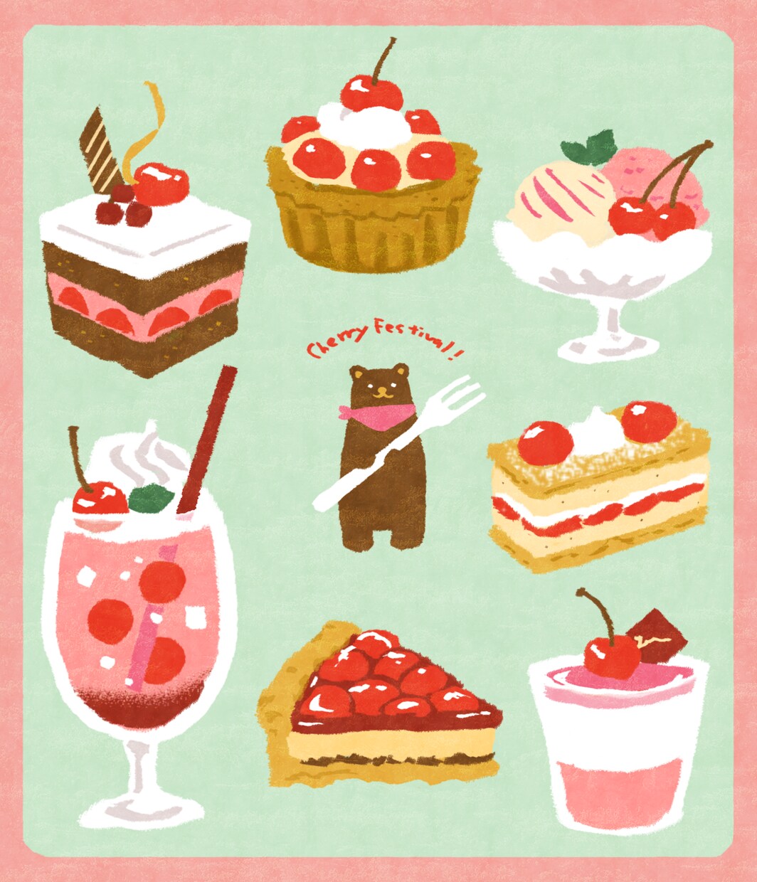ほっこり素朴な食べ物のイラストを描きます あたたかみのある大人かわいい食べ物イラストです イメージ5