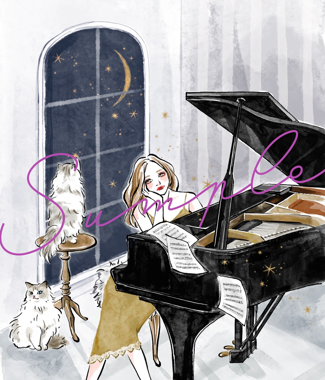 商用OK！オシャレな人物イラスト描きます 美大で洋画を学んだ絵が描けるデザイナーです♪ イメージ2