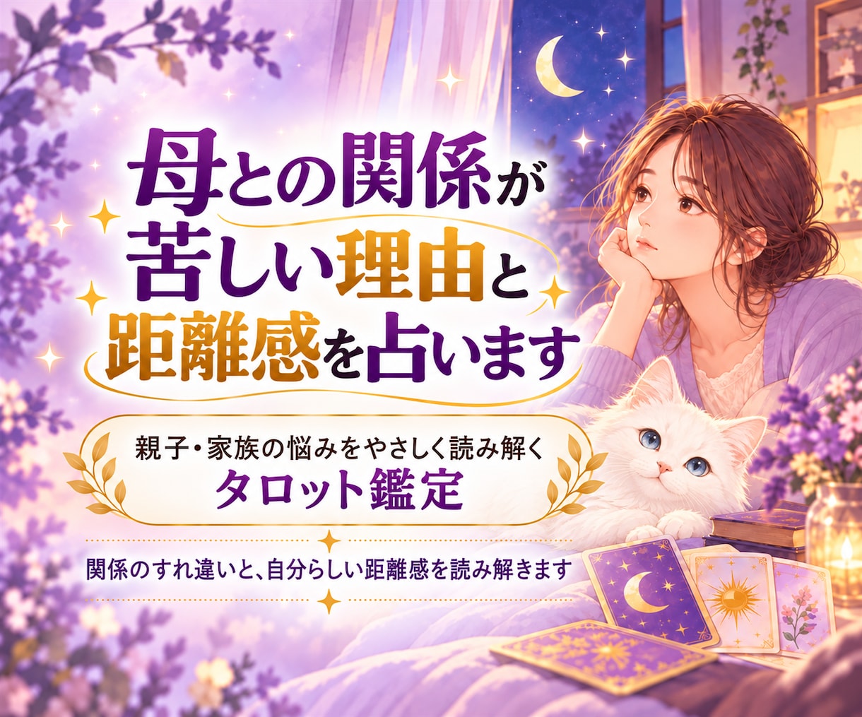 母との関係が苦しい理由と距離感を占います 母を思う気持ちも、自分を守りたい気持ちも大切に イメージ1