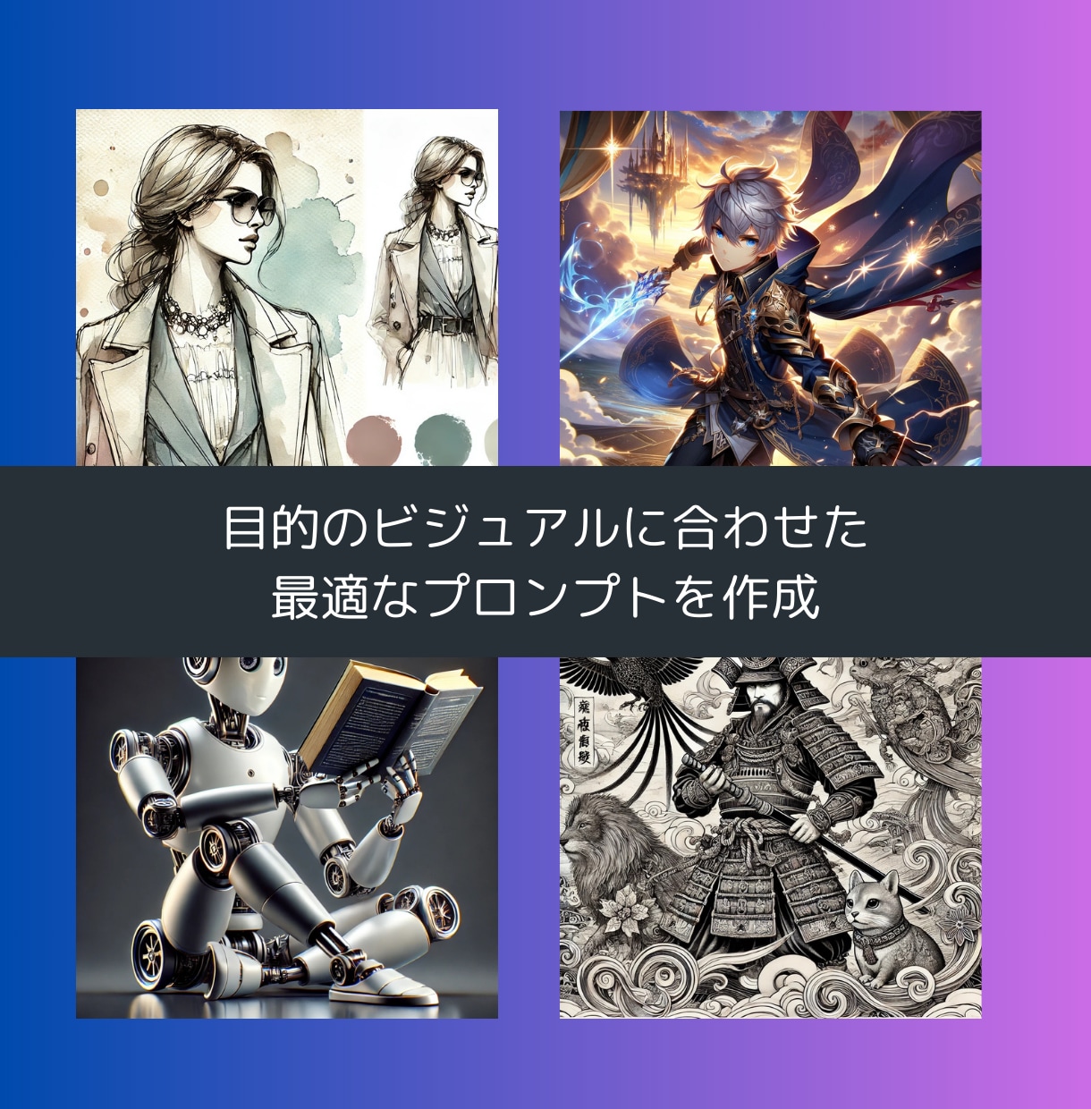 創作向けAI画像生成プロンプト考案します ChatGPTで簡単！漫画・ゲーム・小説・Vtuber！ イメージ4