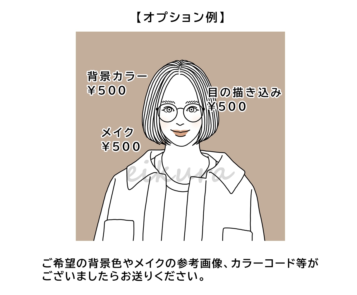 商用OK！シンプルおしゃれな線画アイコンを描きます 髪の流れを一本一本丁寧に描き込みます◎オプションで色追加OK イメージ4