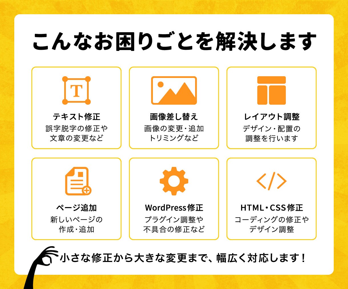 ホームページ・WordPressの修正・更新します HTML・CSS・WordPressまで柔軟に対応 イメージ3