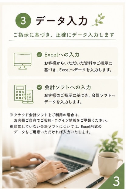 事務をととのえるサポートします 日々の事務作業をぐちゃぐちゃにしないお手伝いをいたします。 イメージ3