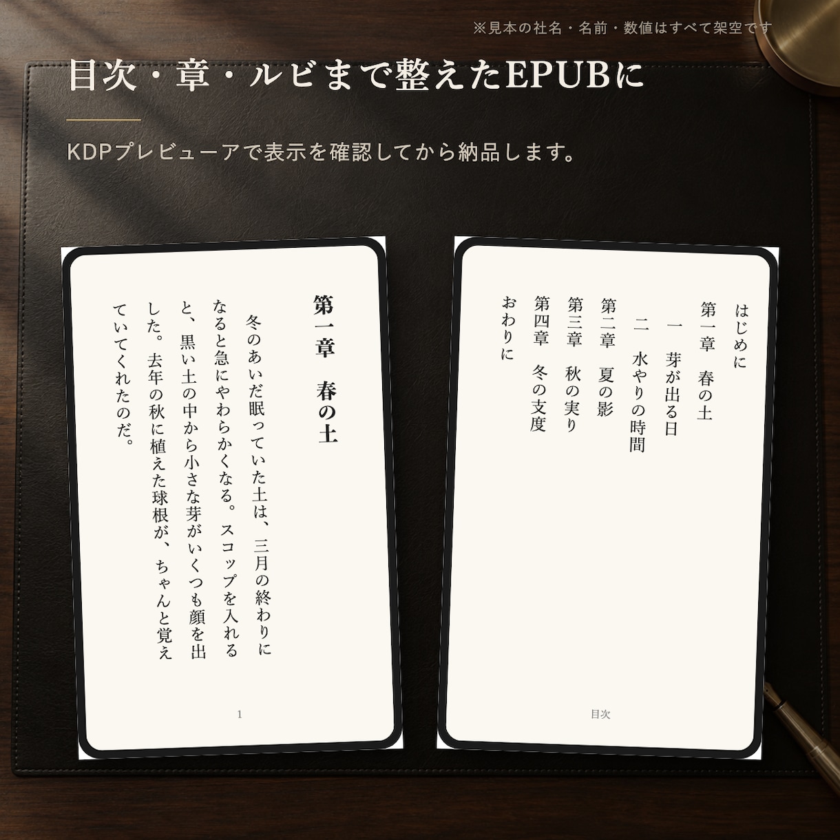 原稿をKindle用EPUBに整形・変換します 目次・章・段落を整えて、KDPにそのまま入稿できる形に イメージ2