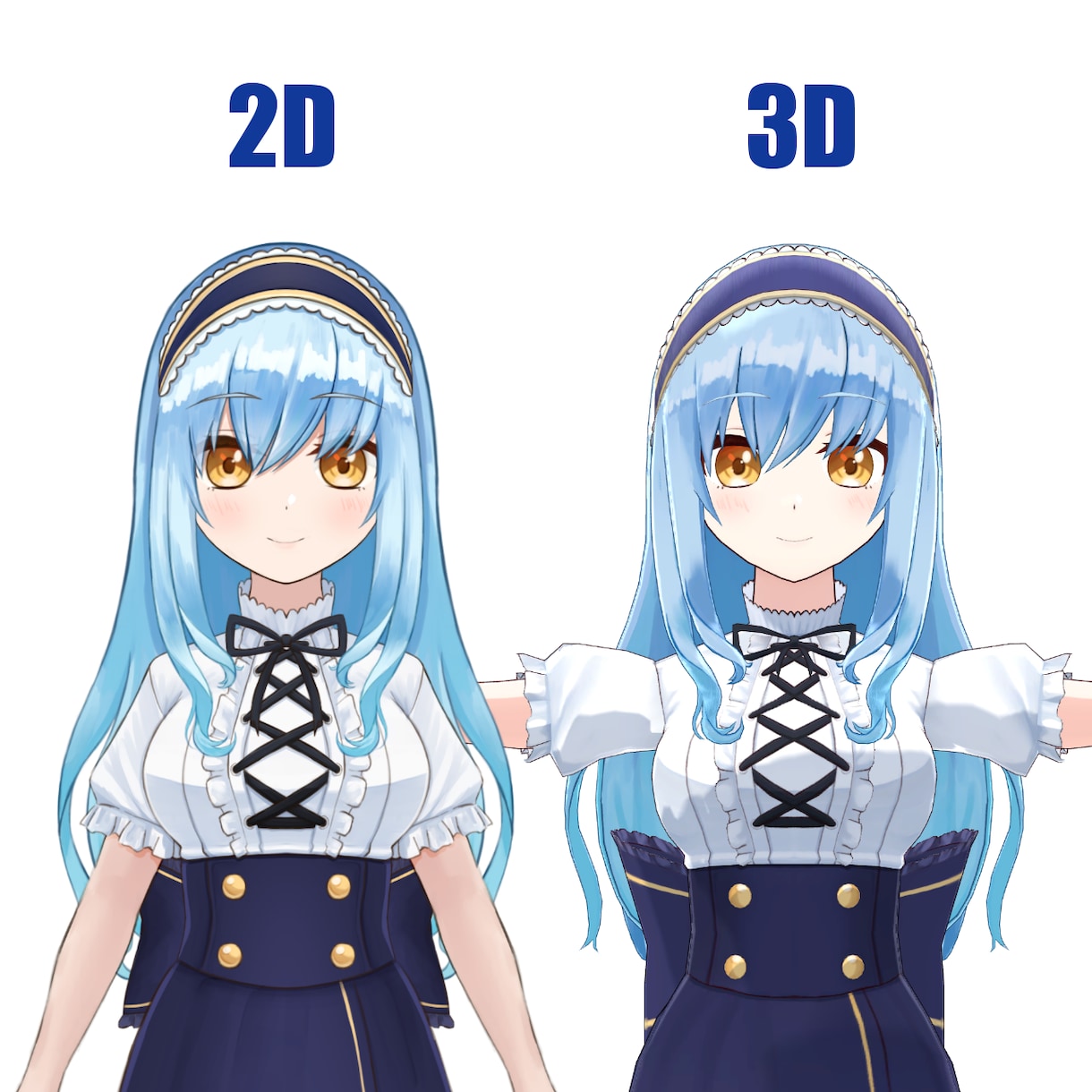 Vtuber、VRChat向け3Dモデル制作します blender、Vroidで作成いたします。 イメージ2