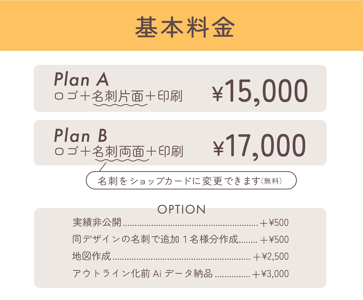 開業応援セット３点！ロゴ・名刺・印刷を準備します 毎月最大2名様限定サービス！開業準備で忙しい方に イメージ2