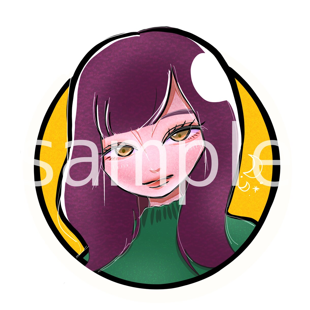 艶っと華やかなキュートな似顔絵提供いたします SNSアイコンお探しの方や友人恋人へのプレゼントにも是非 イメージ2