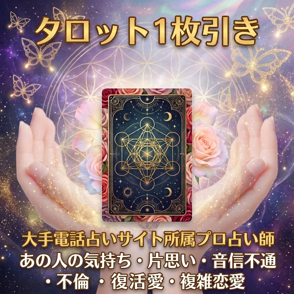 諦めきれないあの人の気持ち・恋愛のお悩みを占います 【プロの本格鑑定】タロット1枚引きで現状や本心を解読 イメージ1