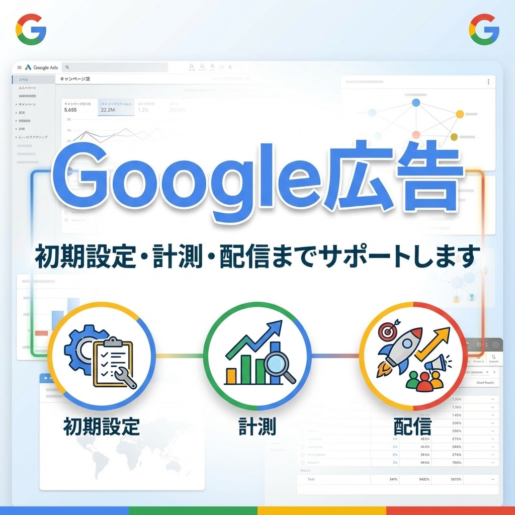 Google広告初期設定から出稿まですべて承ります Google広告/リスティング広告/アカウント作成/初心者 イメージ1