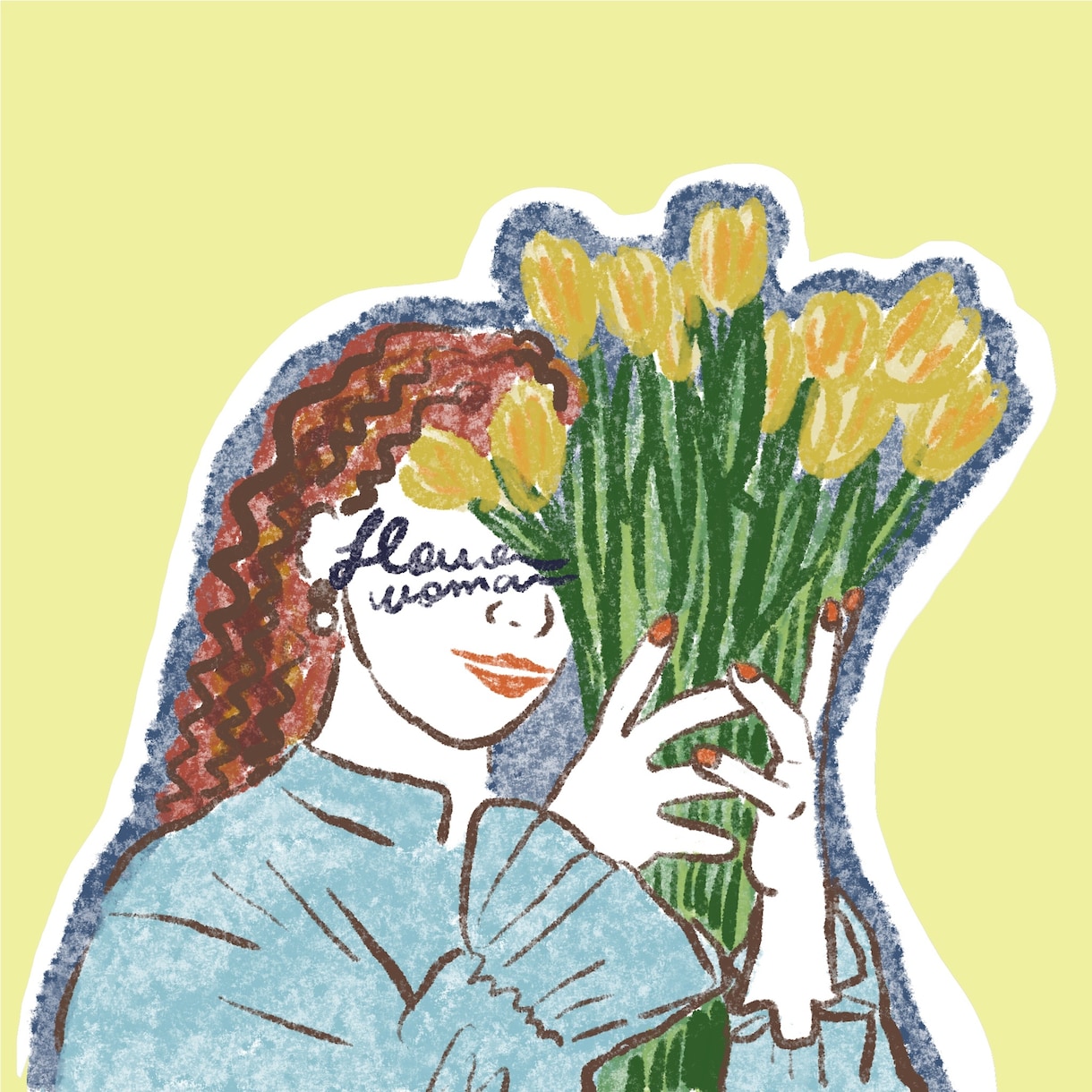 商用可！花をミックスしたおしゃれな人物像描きます 予算交渉可♡誕生花や好きな花でアイコンや挿絵やPR名刺にも！ イメージ6