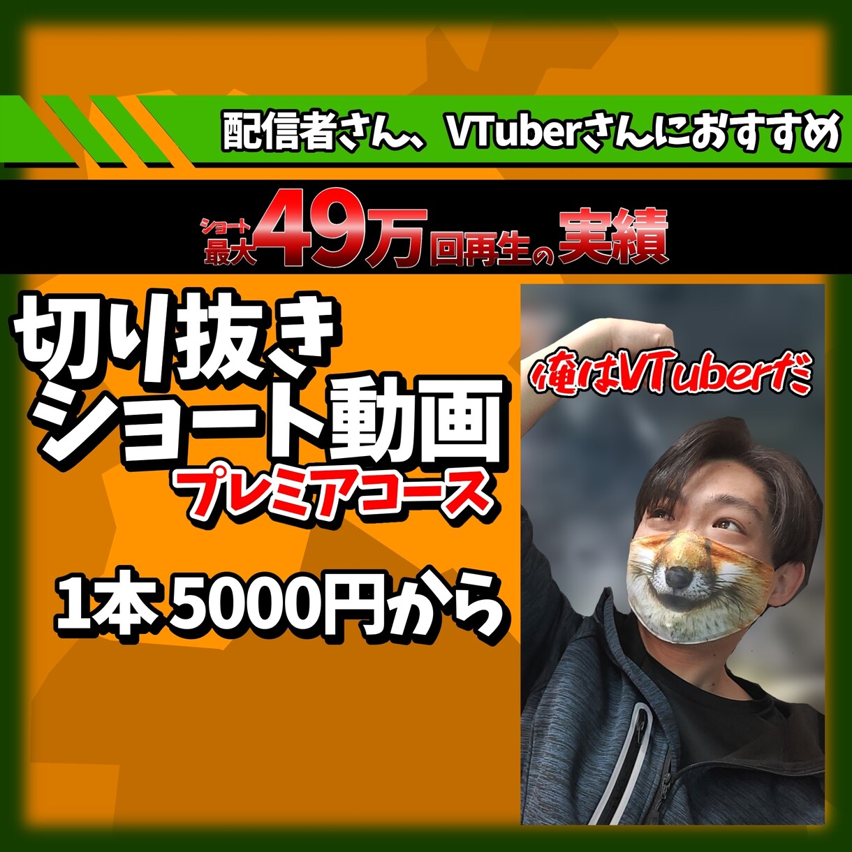 切り抜きショート動画を編集します 編集技術を惜しみなく投入したプレミアコース イメージ1