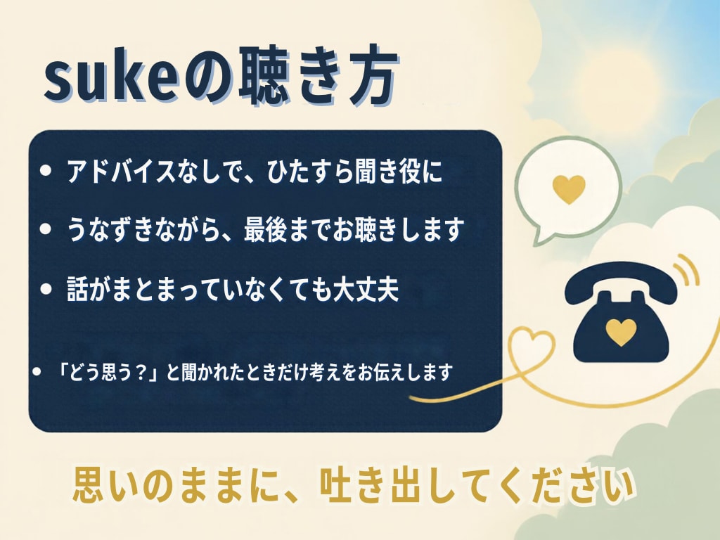 最安値｜あなたの話、今聞きます 話してスッキリ、明日が少し軽くなる イメージ3