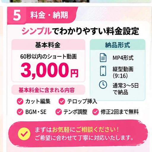TikTok・ショート動画を見やすく編集します TikTok1.3万人の運用経験を活かして動画編集します イメージ6