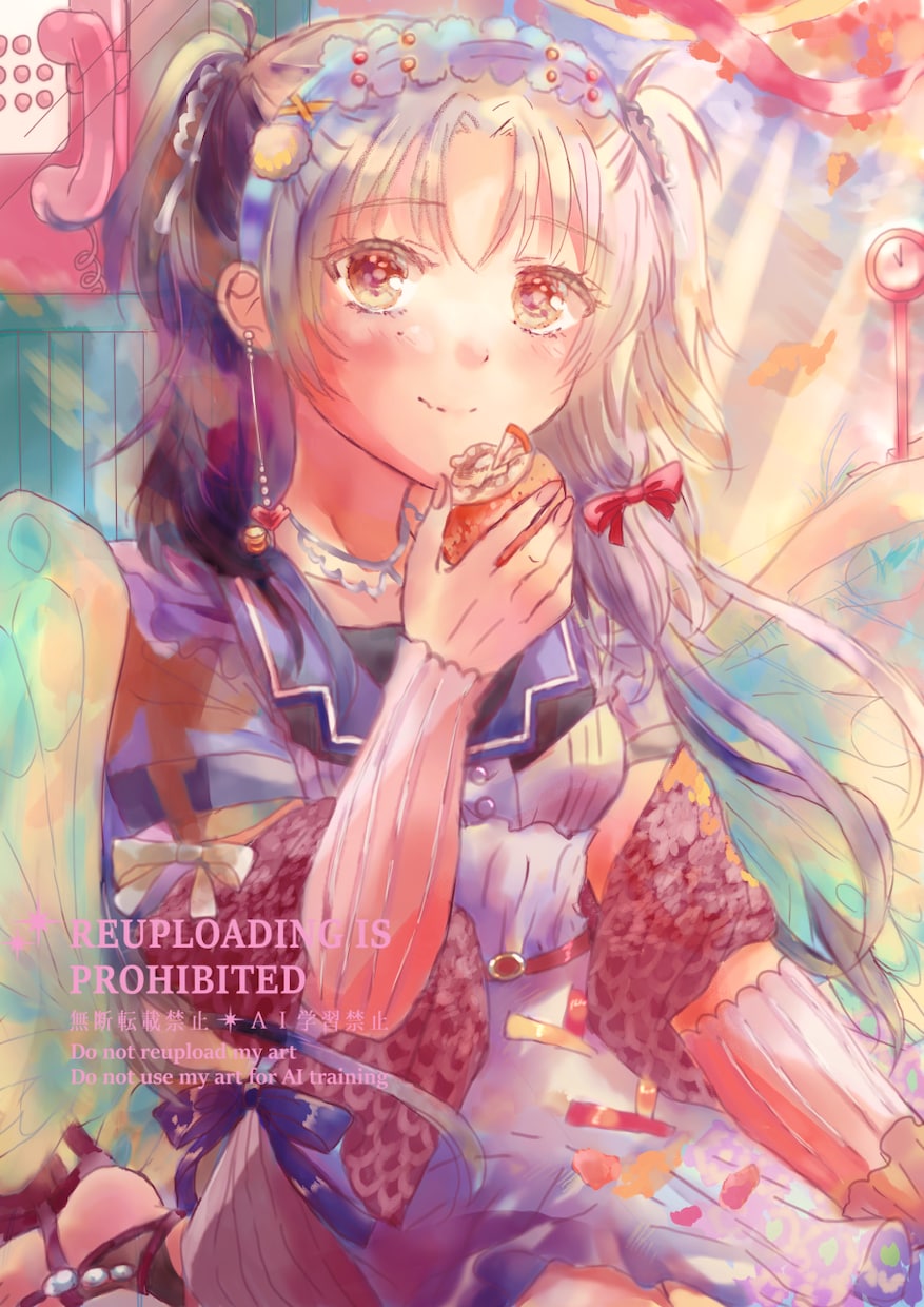 幻想的な可愛い女の子と綺麗な背景イラスト作成します パステルカラーのアナログ感ある幻想的な可愛い女の子イラスト イメージ2