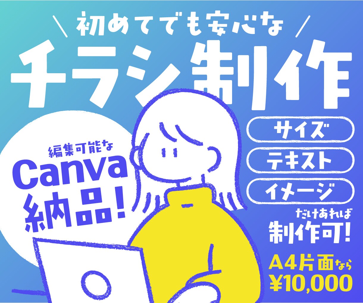 Canvaでプロ品質のチラシをお届けします 専門知識がなくてもOK！モヤモヤぜんぶ聞かせてください◎ イメージ1