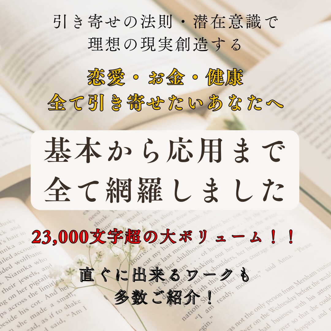 引き寄せの基本から応用まで全て学べます お金/恋愛/健康などの理想や願望は全てコレ１つでOK！ イメージ1
