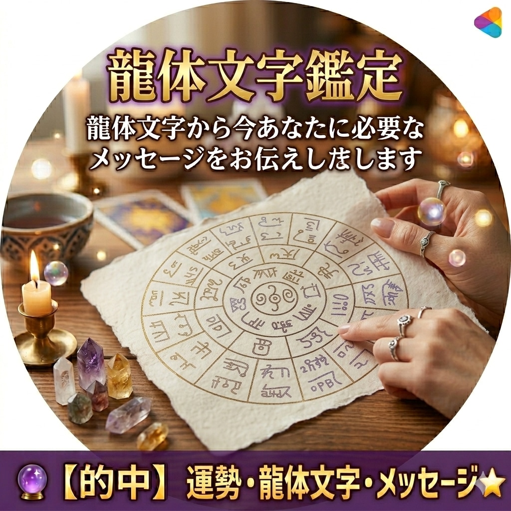 龍体文字からあなたに必要なメッセージをお伝えします 今のあなたに必要な龍体文字からのメッセージをお伝えします イメージ1