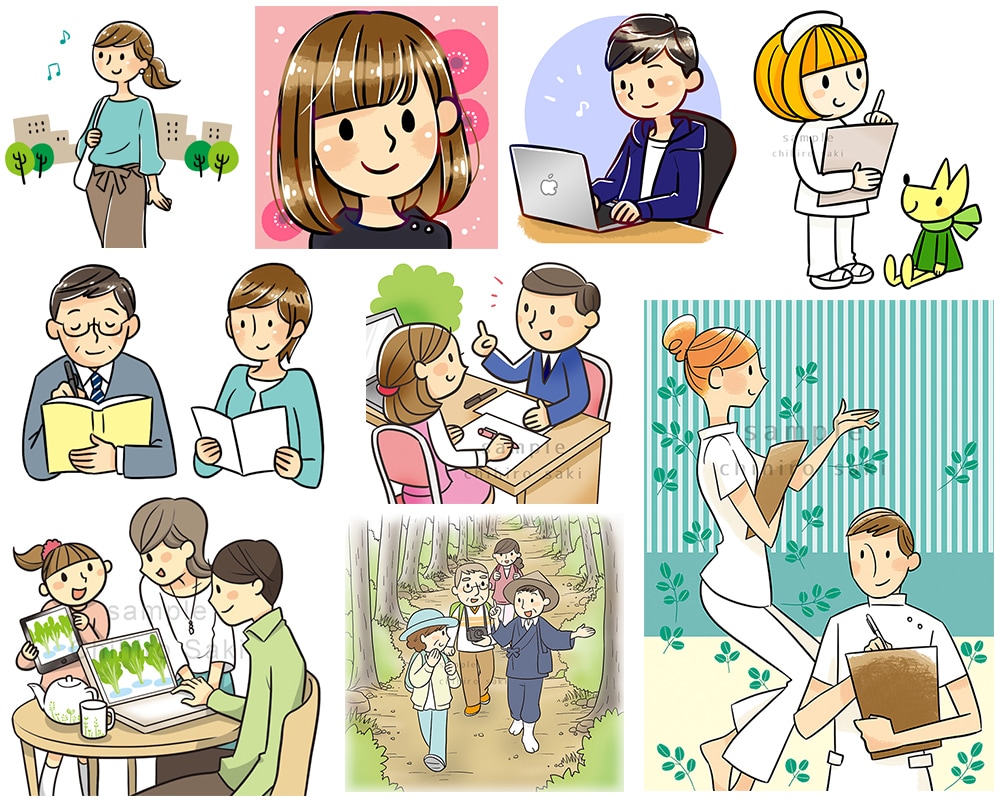 プロのイラストレーターがイラストお描きします ブログやSNS、ホームページ、ポストカード、チラシなどに イメージ3