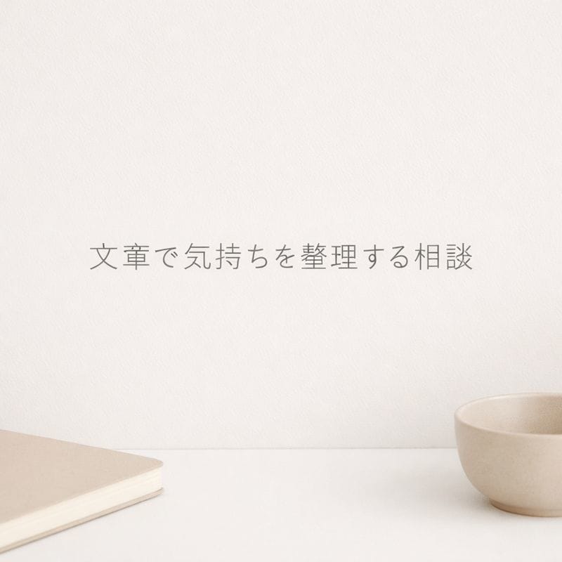 文章で気持ちを整理する相談をお受けします 恋愛・人間関係・自分を責め等の気持ち整理をお手伝いします イメージ1