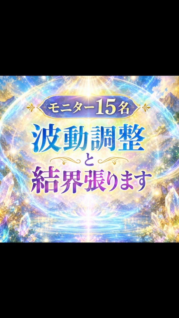 モニター15名　波動調整と結界張ります エネルギーワーク中感じとったこともお伝え致します。 イメージ1