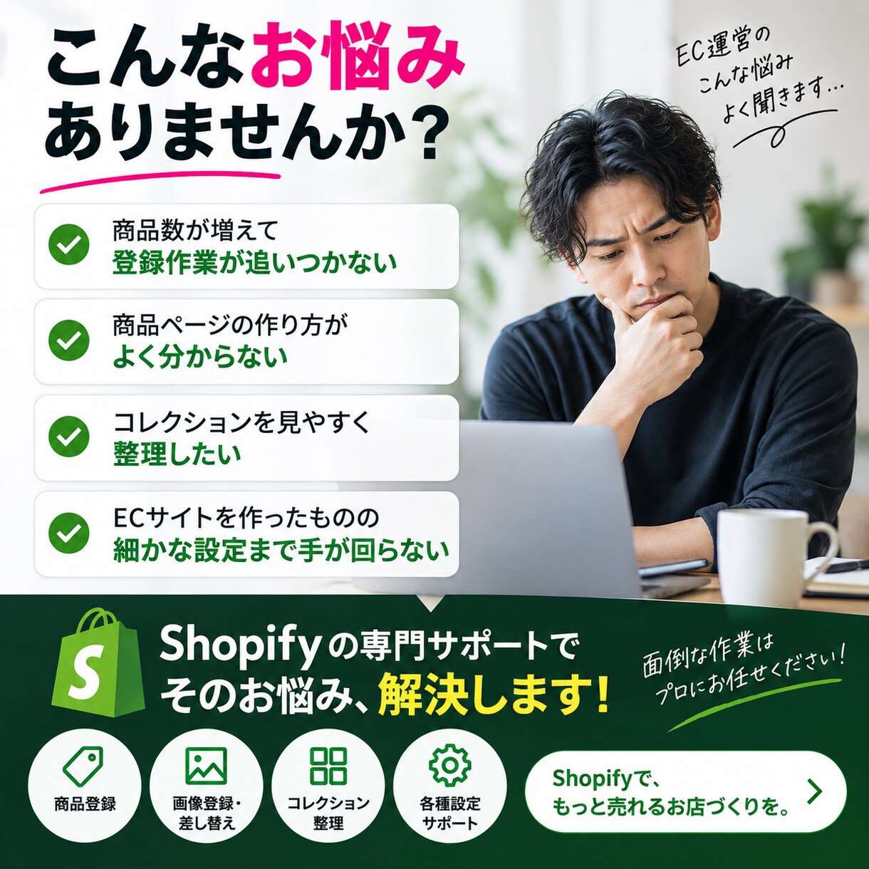 Shopifyの商品登録・EC運営を代行します 商品登録からコレクション・ショップ整理まで対応 イメージ2