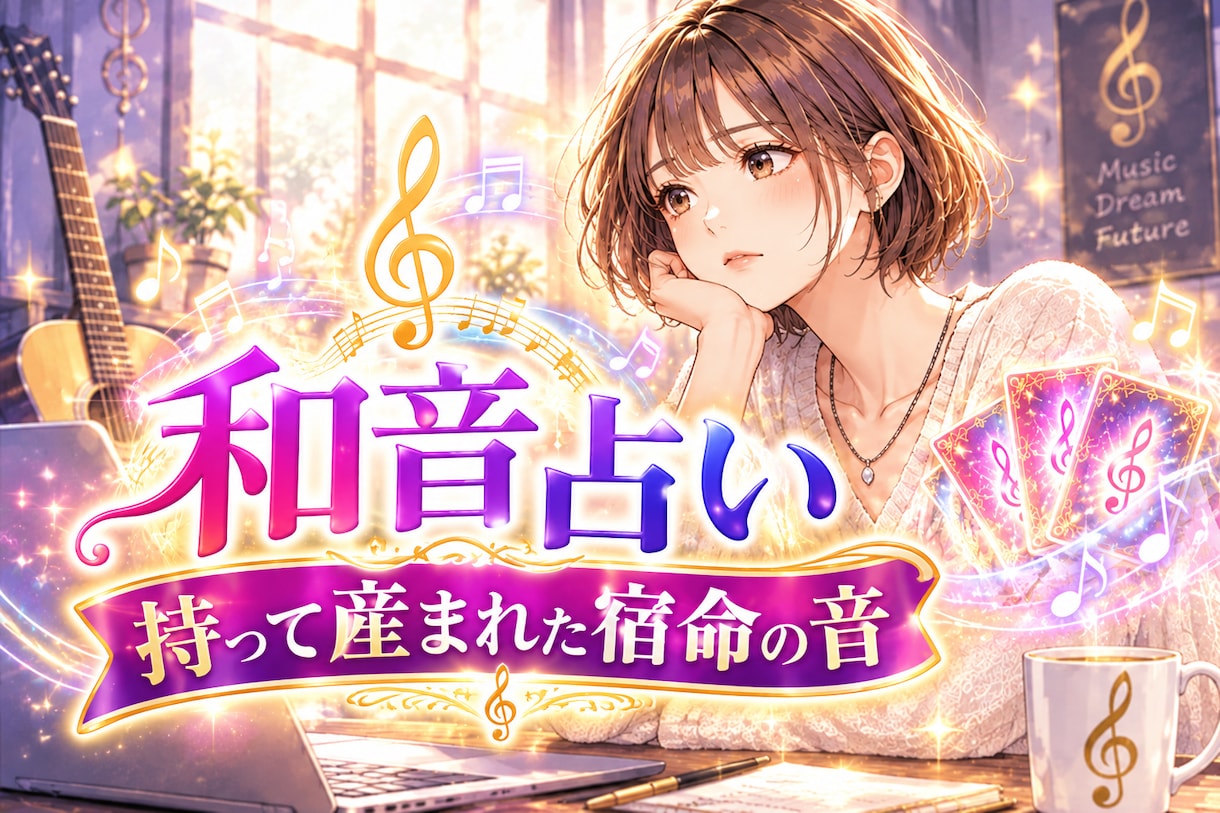 生年月日で命術、和音占いで産まれて持った音を見ます 和音占いオラクルカード（36枚）とピアノで鑑定します イメージ1