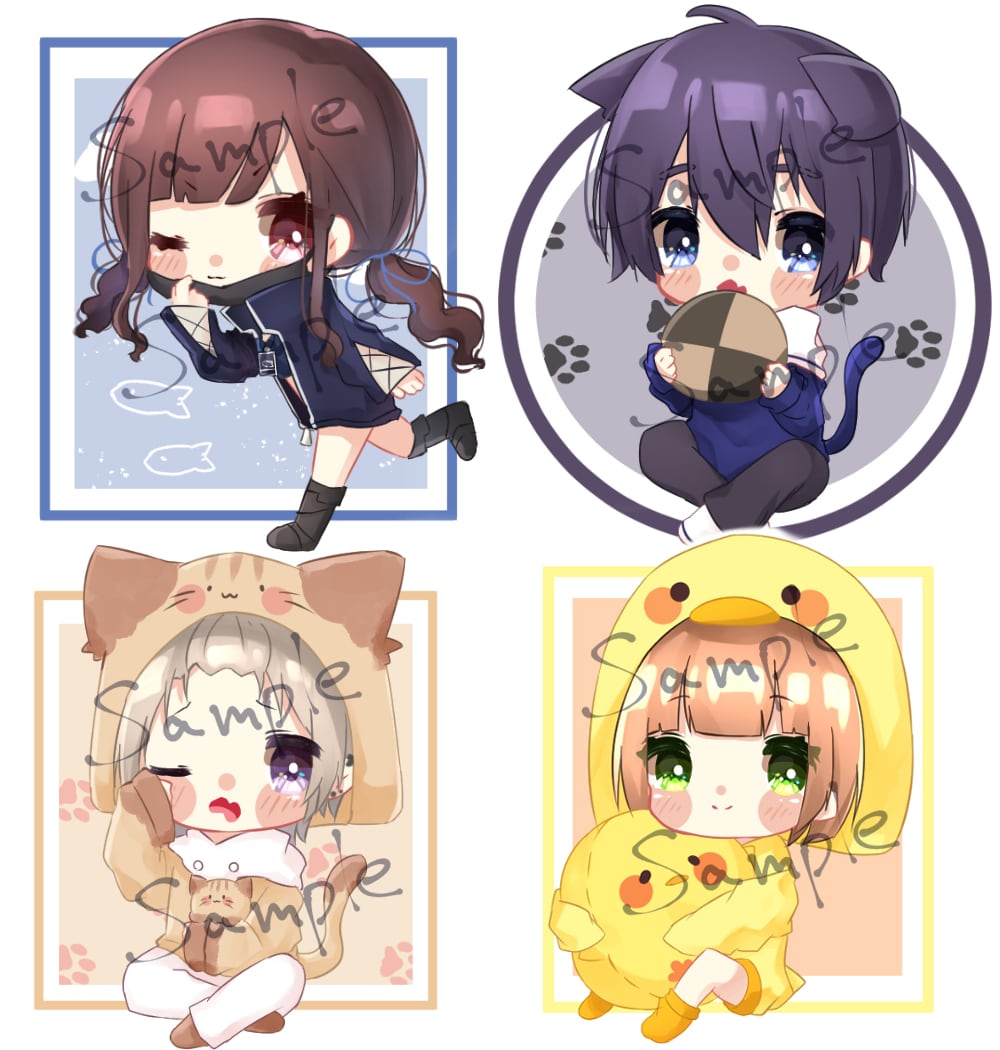可愛らしいアイコンイラスト描きます キャラクターにお好きな着ぐるみやパーカーをお着せします！ イメージ2