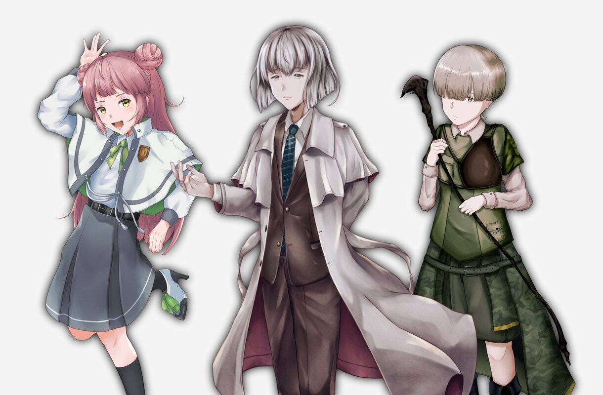 デザインから！キャラクターの立ち絵イラスト描きます ゲーム制作、TRPG、動画へのご使用にどうぞ！ イメージ2