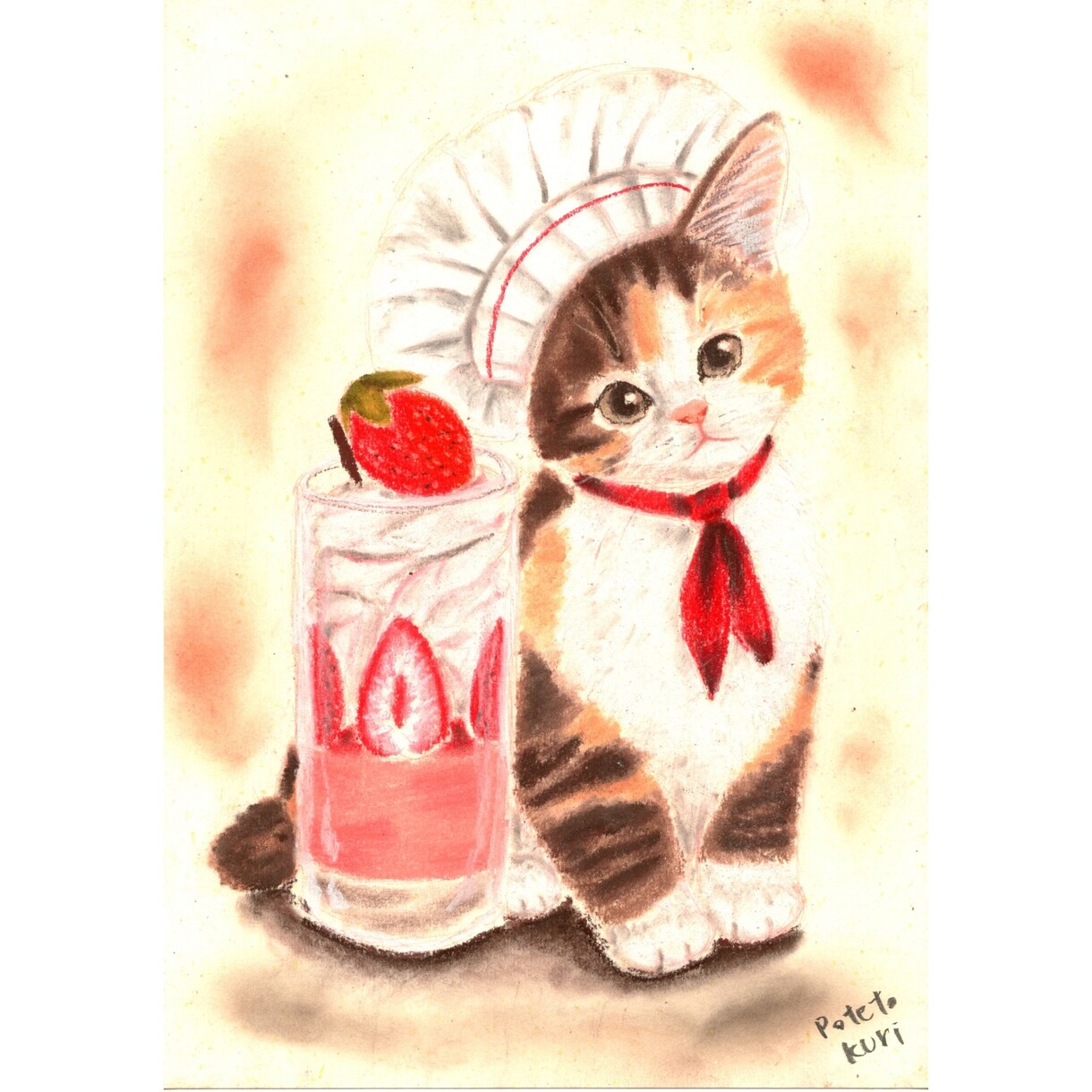 あなたの愛猫ちゃんをソフトパステルで描きます パステルイラストであなたの愛猫ちゃんをふわふわイラストに イメージ4