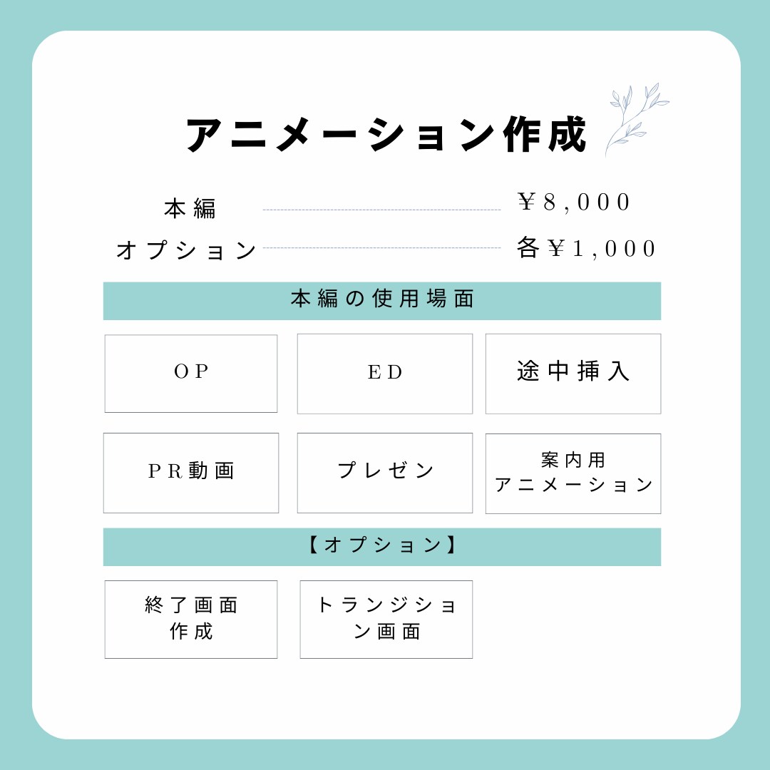 YouTubeのショートアニメーションを制作します 10～15秒のショートアニメーションをOPやEDで活用 イメージ2