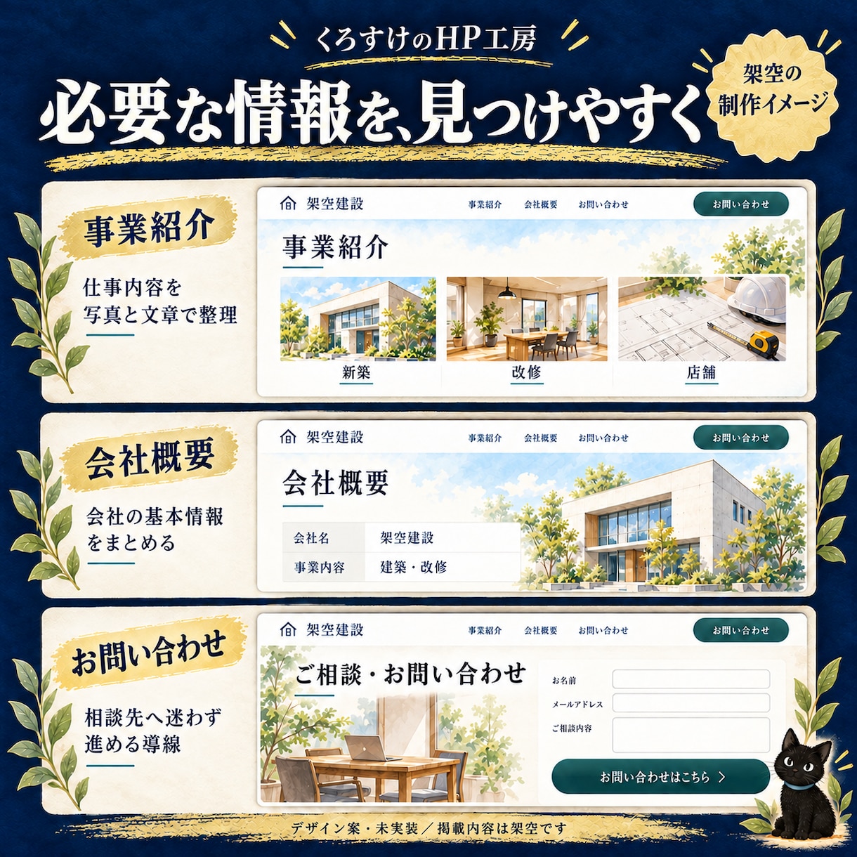 事業内容がきちんと伝わる会社サイトを制作します 事業案内・会社情報・お問い合わせを見やすく整理 イメージ6
