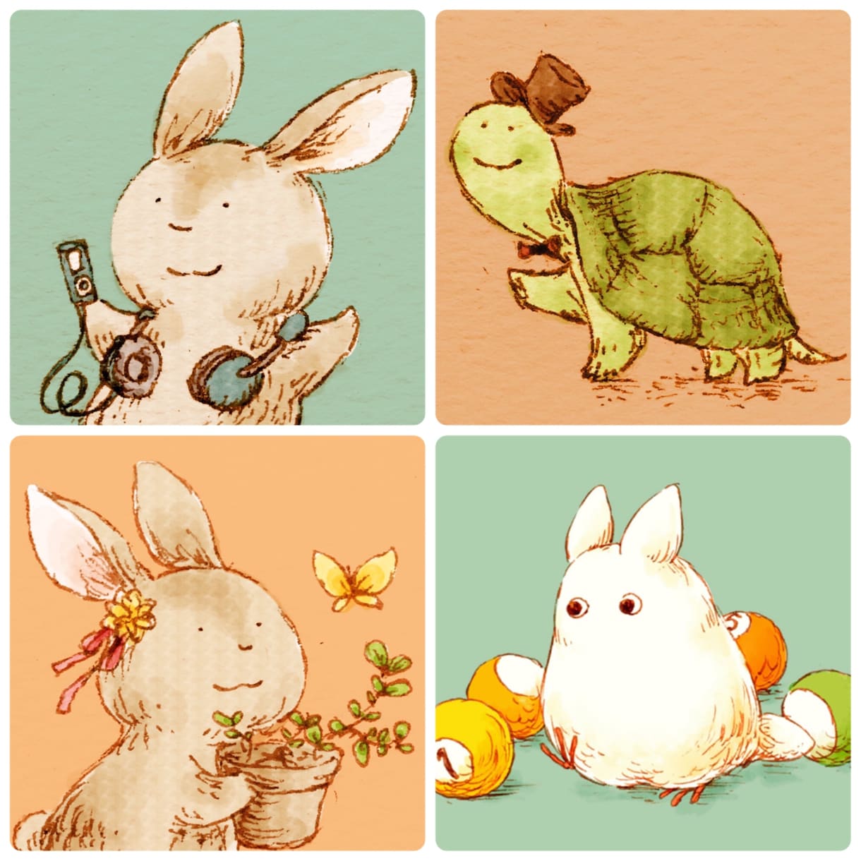 アイコン等に♡手描き風可愛い動物のイラスト描きます アイコン、チラシのカットイラストなどに！ イメージ4