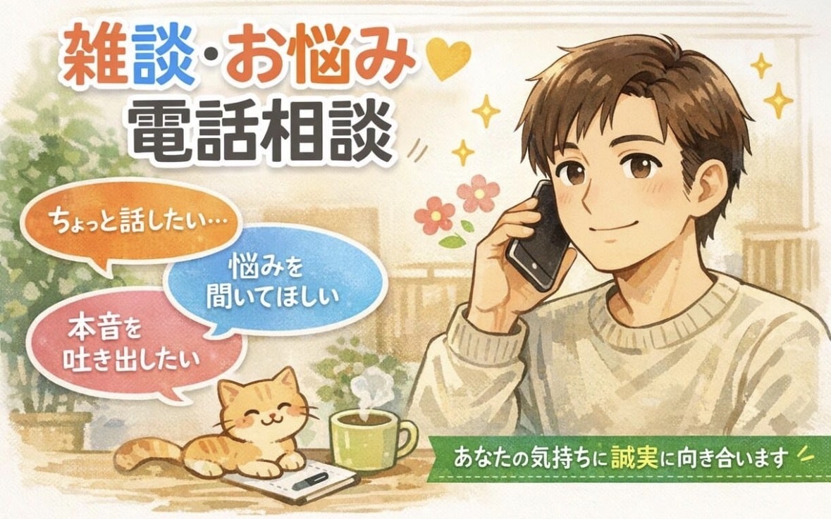 今すぐ話したい方へ誰にも言えない悩み何でも聞きます 話すだけで、少し心が軽くなる。あなた気持ちを大切に イメージ1