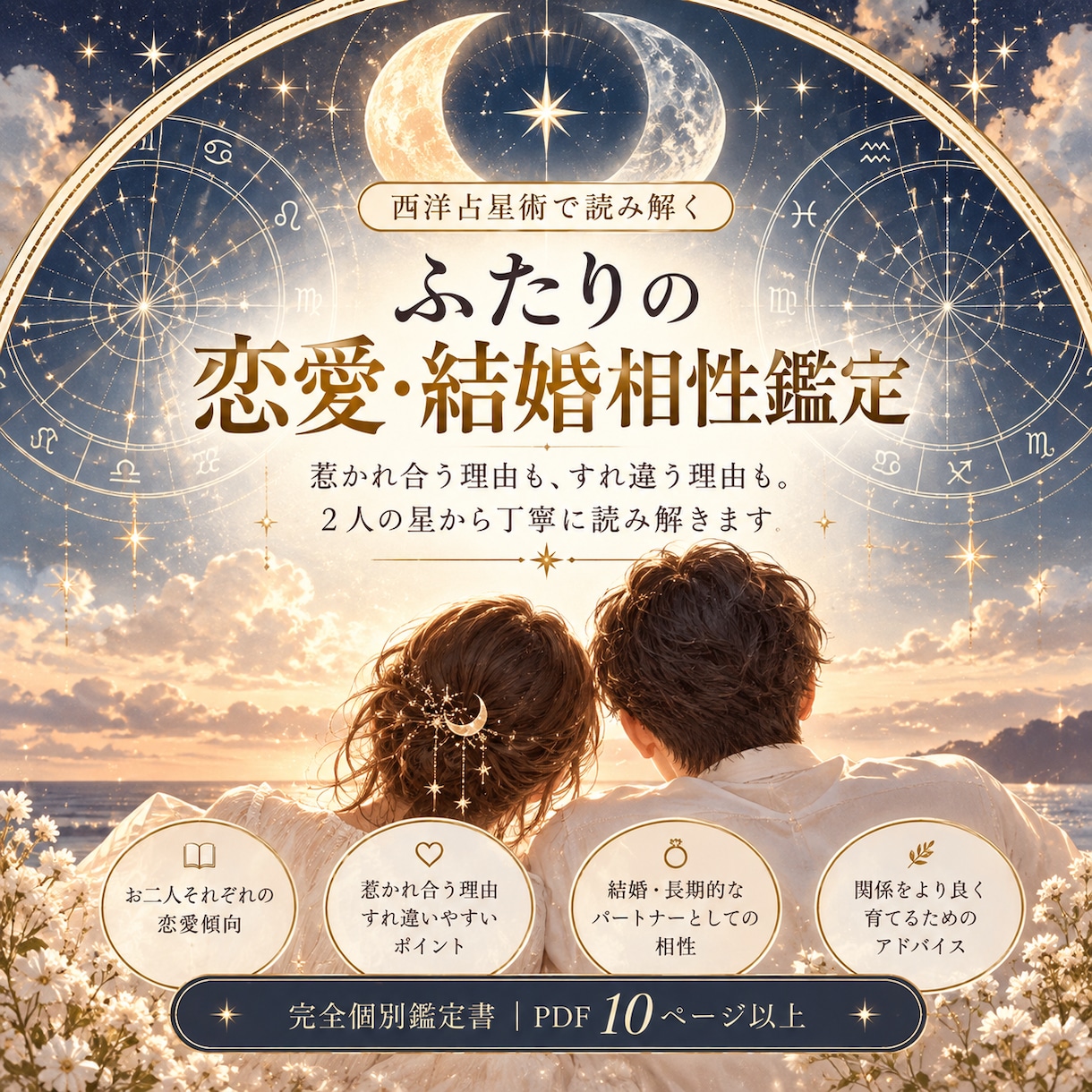 2人の恋愛・結婚相性を詳しく鑑定します 惹かれ合う理由からすれ違い・結婚相性まで読み解きます イメージ1