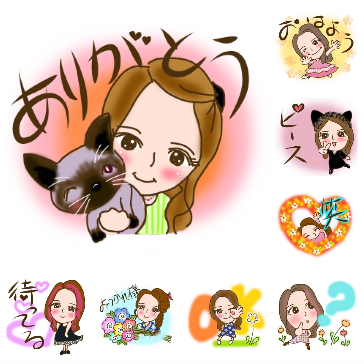 フルオーダー似顔絵LINEスタンプ描きます お気に入りのオンリーワンの貴方のスタンプいかがですか？ イメージ7