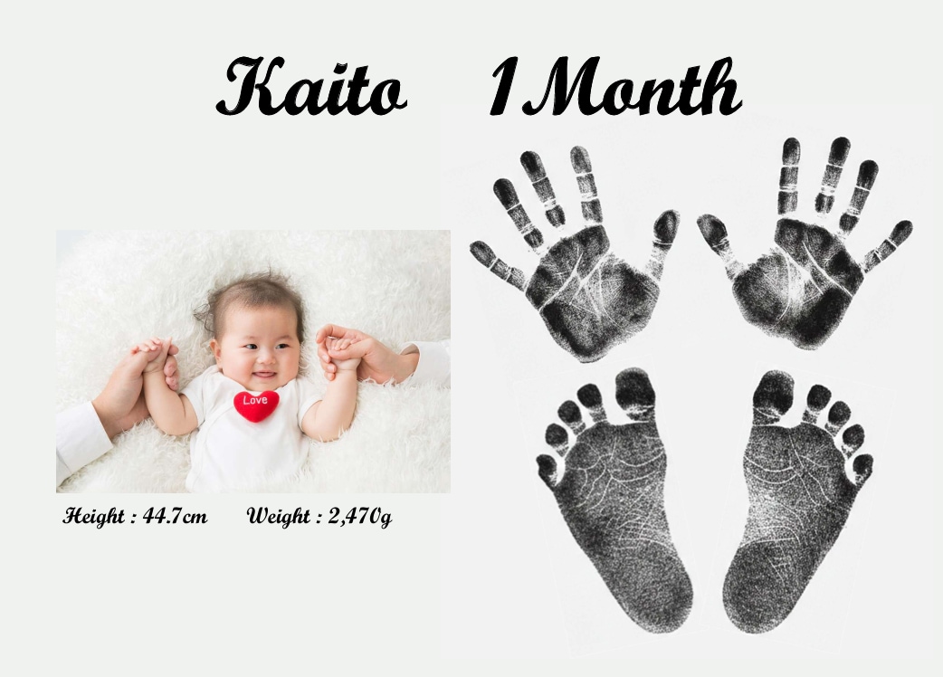 お子さんの実寸大の手形足形メモリアルを作成します 「今この瞬間」を、実寸大で残してみませんか？ イメージ1