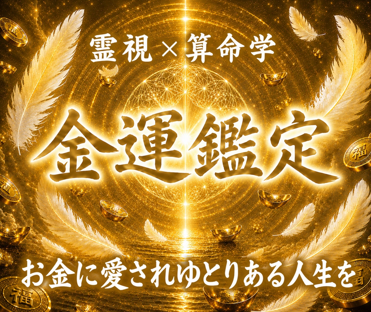 金運鑑定｜停滞原因と開運への道を霊視します 金脈を引き寄せてお金に困らない、生活も心も満たされる人生へ イメージ1