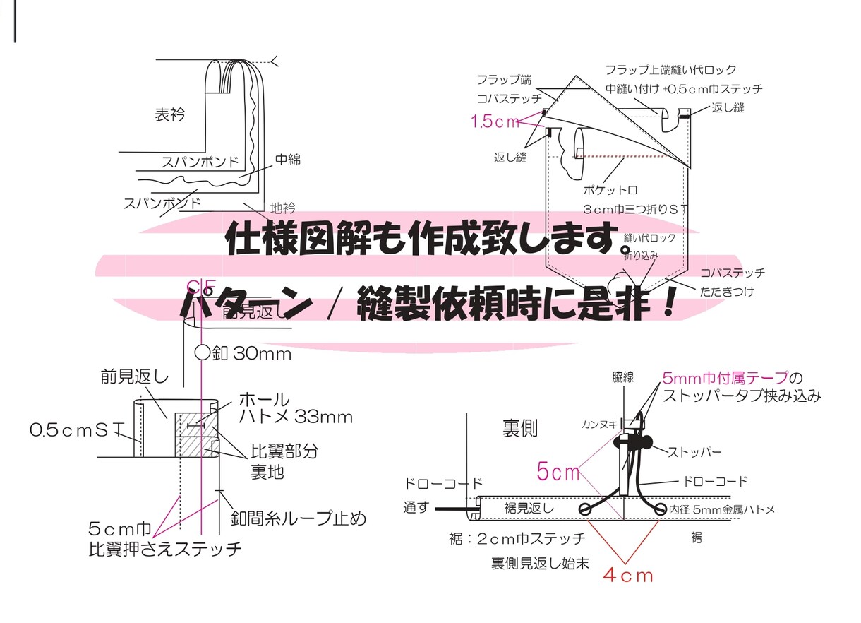 アパレルのハンガーイラスト（平絵）を作成します あなたの頭の中のデザインをラフ画等から平絵に書き起こします！ イメージ4