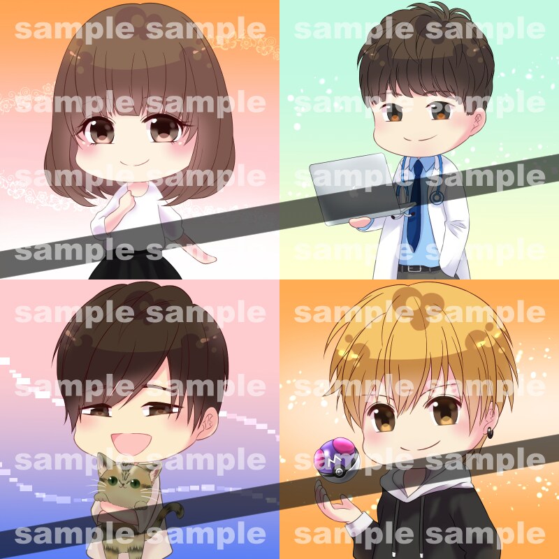 ラフから丁寧にアイコン描きます アイコンを加工して作成するお得なヘッダーのオプションあり！ イメージ8