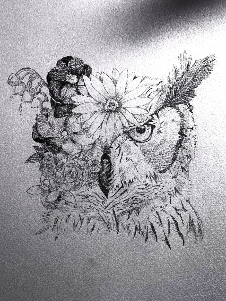 動物×花のアート風イラスト描きます 動物や大切なペットを幻想的なイラストにします イメージ2