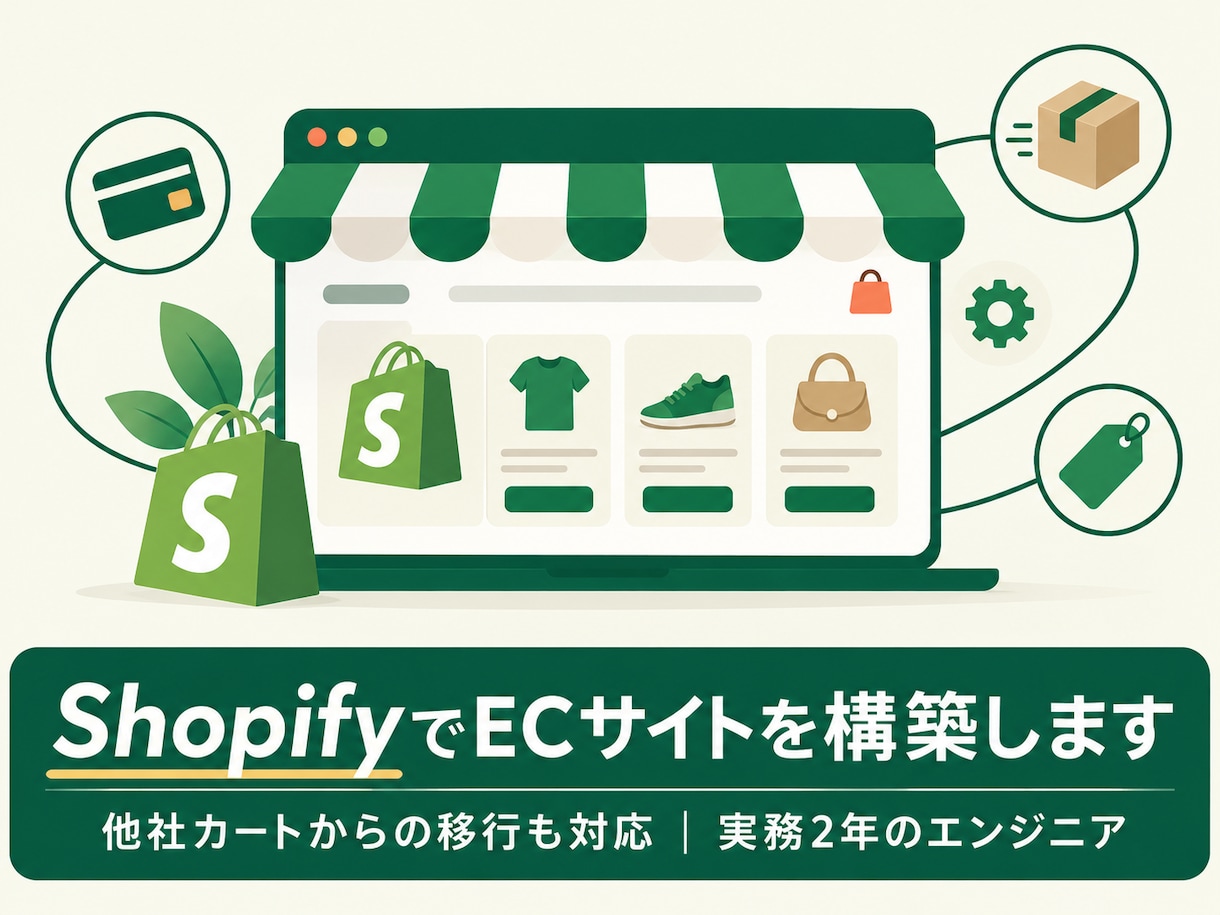 ShopifyでECサイトを構築します 他社カートからの移行も、まるごとお任せください イメージ1
