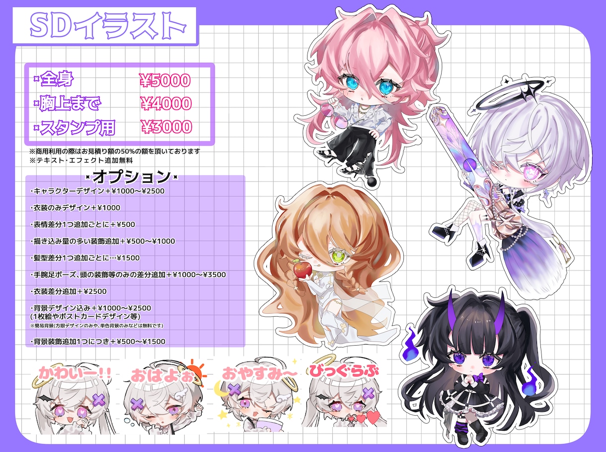 様々な用途のSDイラスト制作承ります アイコン、配信、動画、スタンプ用など幅広く対応致します！ イメージ2