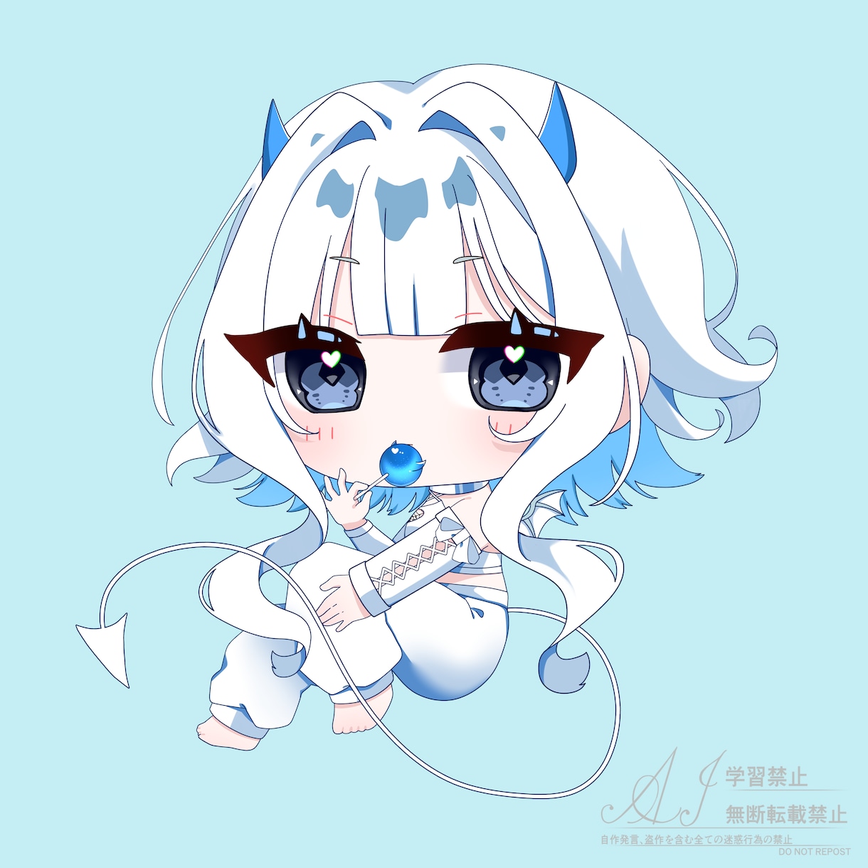 ミニキャラ(ちびキャラ)イラスト描きます シンプル塗りのキラキラとした瞳で描きます！ イメージ3