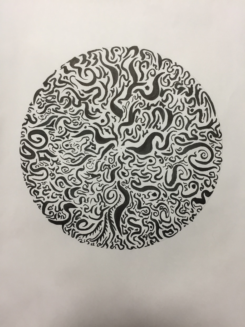 筆絵かきます 金魚、龍、鳳凰、月など独想的な筆絵です イメージ4