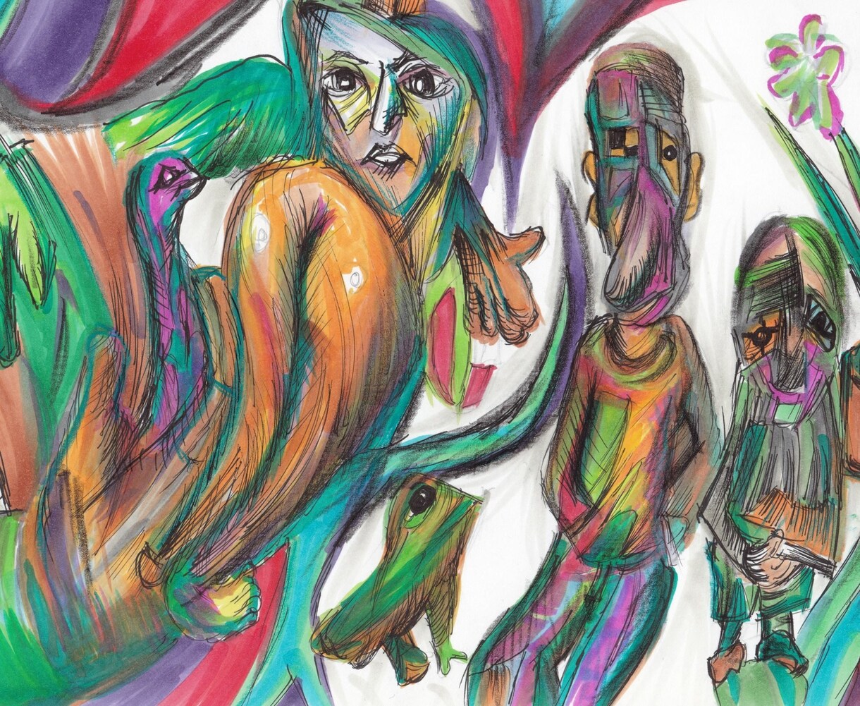 世界の人々を幸せにします オラクルイラストをコンセプトにした絵画・似顔絵 イメージ4